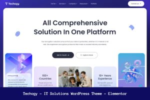 Download Techogy - IT Solutions WordPress Theme Elementor It Solutions and Services Theme, Responsive