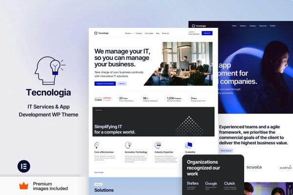 Download Tecnologia - IT Services & App Software Technology This lovely niche Elementor Pro WordPress theme built and suitable for the IT industry