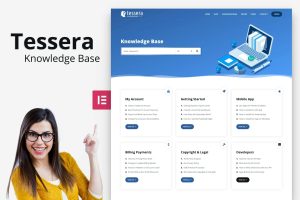 Download Tessera - Knowledge Base WordPress Theme A modern knowledge base, support forum, help desk WordPress theme