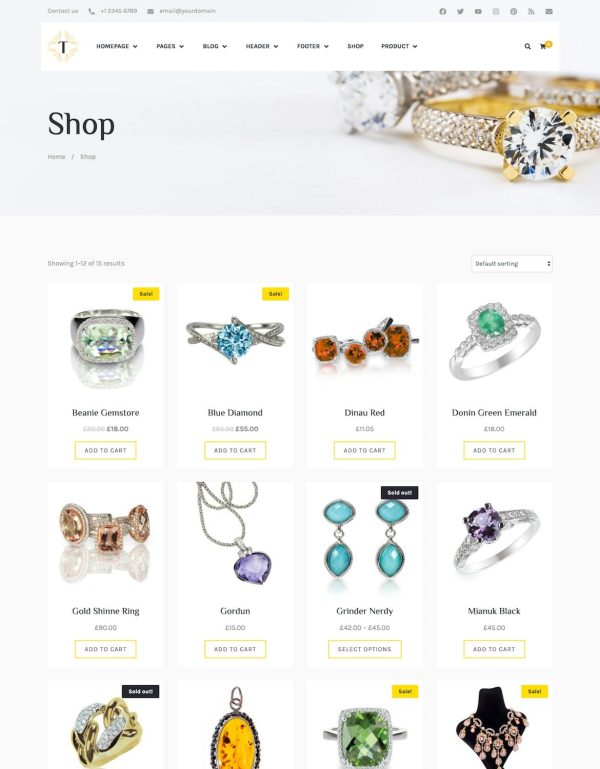 Download Tisara Jewelry WooCommerce Theme