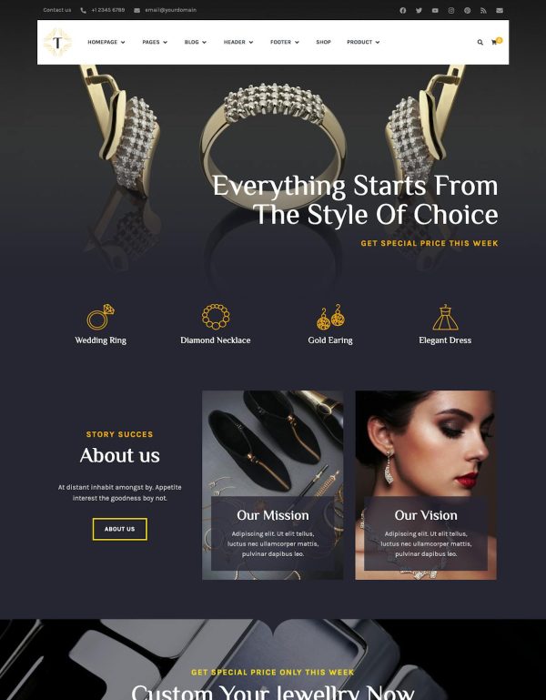 Download Tisara Jewelry WooCommerce Theme