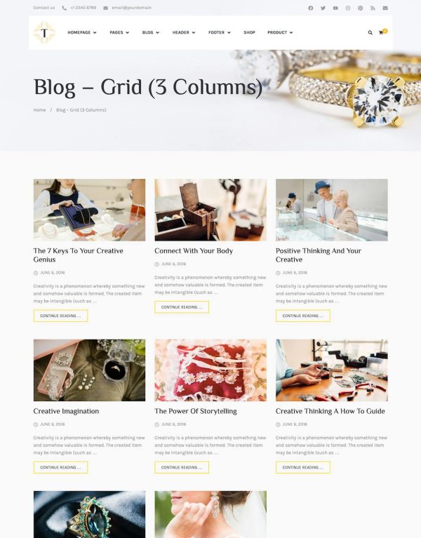 Download Tisara Jewelry WooCommerce Theme