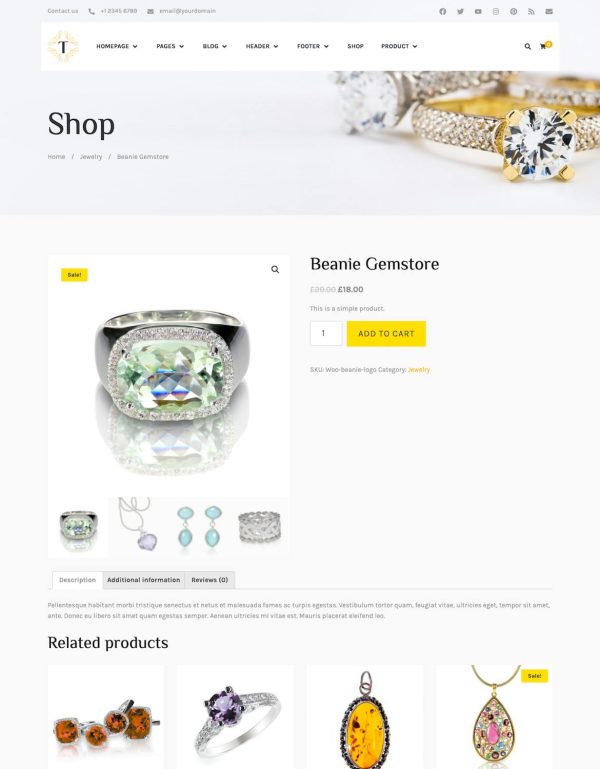 Download Tisara Jewelry WooCommerce Theme