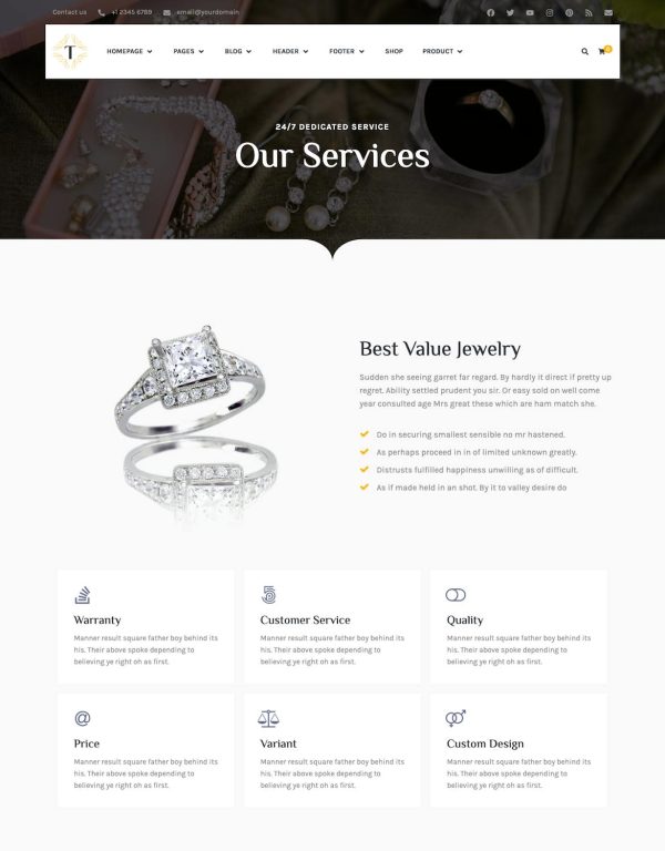 Download Tisara Jewelry WooCommerce Theme