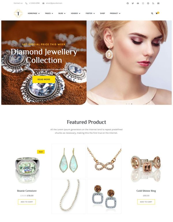Download Tisara Jewelry WooCommerce Theme