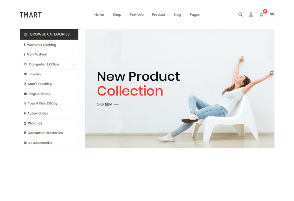 Download Tmart - Minimalist Shopify Theme Minimal Shopify Theme with 11 Home Versions