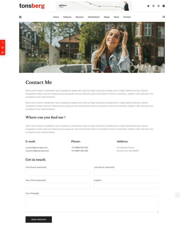 Download Tonsberg - Travel Blog Theme A Modern WordPress Theme for Travel Bloggers