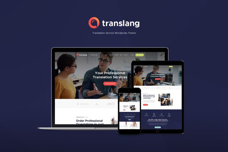 Download Translang Translation Services & Language Courses WordPress Theme