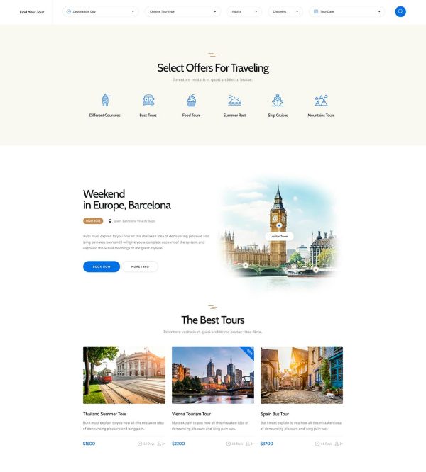 Download Travesia A Travel Agency WordPress Theme