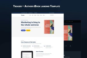 Download Treaser - Author eBook landing Template + RTL Author eBook landing Template