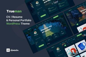 Download Trueman - Personal Portfolio WordPress Theme Personal Portfolio WordPress Theme, CV Resume Theme, Elementor, Dark Light Skin, One Page Portfolio