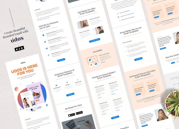 Download Udos - Multipurpose Responsive E-Newsletter Email Udos is modern & sleek Email Template design It has 11 Mailchimp & Campaign Monitor Ready Html Page