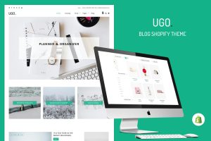 Download Ugo - Blog Store Shopify Theme Personal, Travel Blogging & Minimal Content Based Online eCommerce Shops, Small Business Stores...