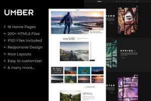Download Umber | Photography HTML5 Template Photography free ecommerce portfolio landing page blog dashboard bootstrap animated