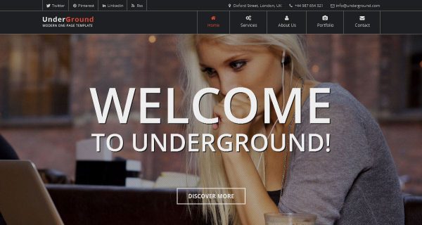 Download UnderGround - Minimal Onepage & Multipage Template Premium High Converting Landing Page Template. 100% Responsive & Mobile friendly. SEO friendly code.