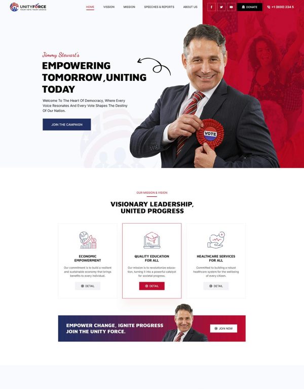 Download UnityForce | Politics & Election WordPress Theme  Politics & Election WordPress Theme