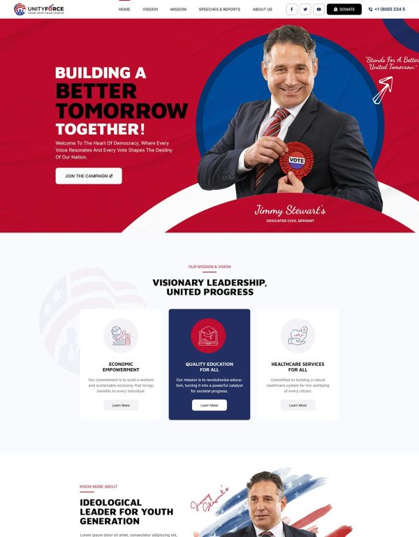 Download UnityForce | Politics & Election WordPress Theme  Politics & Election WordPress Theme