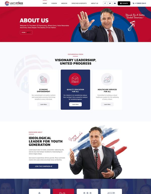 Download UnityForce | Politics & Election WordPress Theme  Politics & Election WordPress Theme