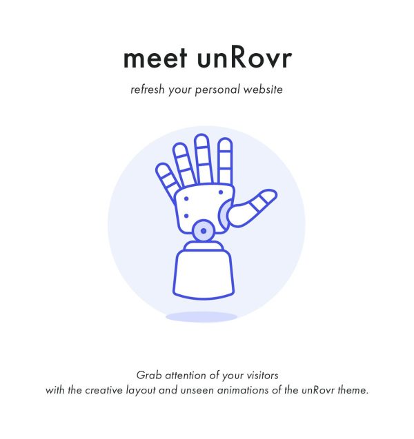 Download unRovr - Animated vCard & Resume WordPress Theme Show off your resume and portfolio in a creative way to attract your visitors.