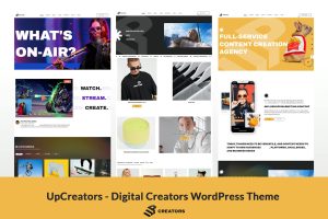 Download UpCreators - Digital Creators WordPress Theme agency, consulting, digital, elementor, one page, shop, video agency, web design, wordpress