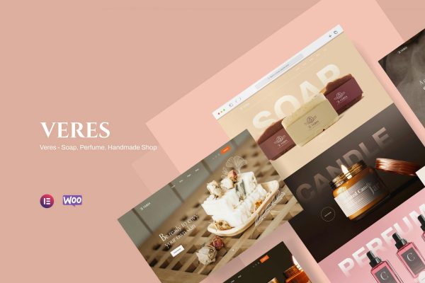 Download Veres - Handmade Soap & Candles Shop bath bomb, candle, candle shop, candle store, candle theme, ecommerce, elementor, handicraft