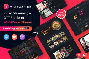 Download Videospire Blog/Vlog Streaming WordPress Theme It allows you to create an online platform for Movies, Web Series, TV shows and Video Streaming webs