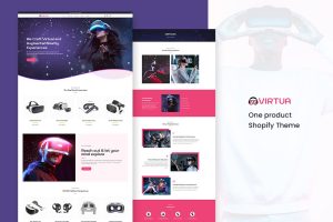 Download Virtux - One Product Store Shopify Template Single Product Landing Page Shopify Theme. Responsive Oneproduct Simple Shop, VR TV Electronics Shop