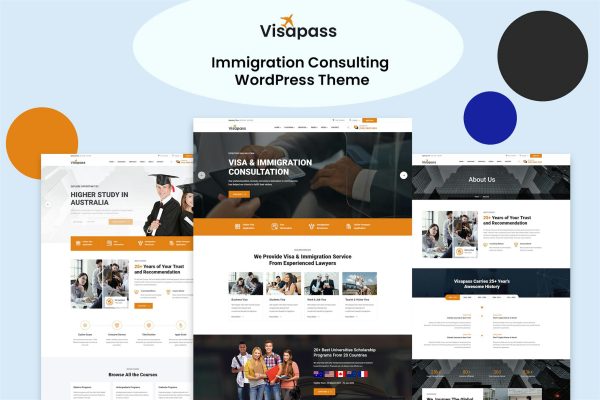 Download Visapass – Immigration Consulting WordPress Theme Visa agent,immigration services,immigration lawyer,visa consultancy,legal services for visa.