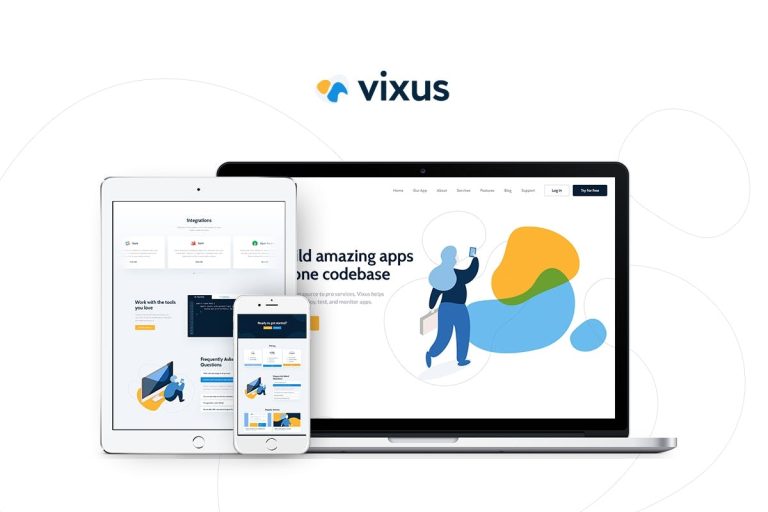 Download Vixus Startup & Mobile App WordPress Theme