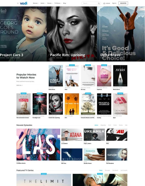 Download Vodi - Video WordPress Theme for Movies & TV Shows Video WordPress Theme for Movies & TV Shows