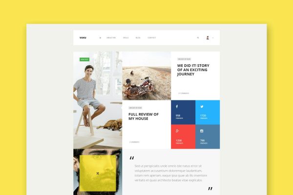 Download Voku - Minimal Portfolio and Blog HTML Template Minimal Portfolio