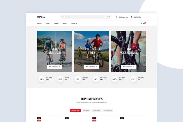 Download Vonica - Bike & Accessories WooCommerce Theme