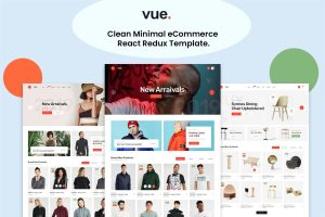 Download Vue - Clean Minimal eCommerce React Redux Template  e-commerce fashion shop, fashion websites, clothing stores, and online accessories shops