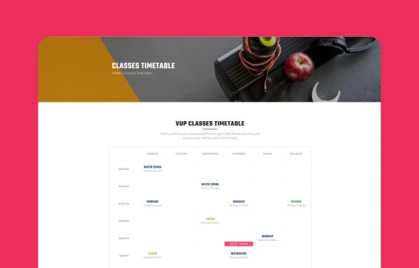 Download VUP - Fitness Center WordPress Theme Fitness Center WordPress Theme