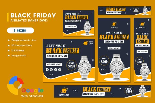 Download Watch Sale Black Friday HTML5 Banner Ads GWD Watch Sale Black Friday HTML5 Banner Ads Google Web Designer