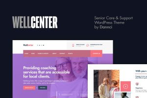 Download Wellcenter - Senior Care & Support WordPress Theme A cheerful yet elegant, and carefully designed for any Senior Care, Elderly Support or Nursing Home