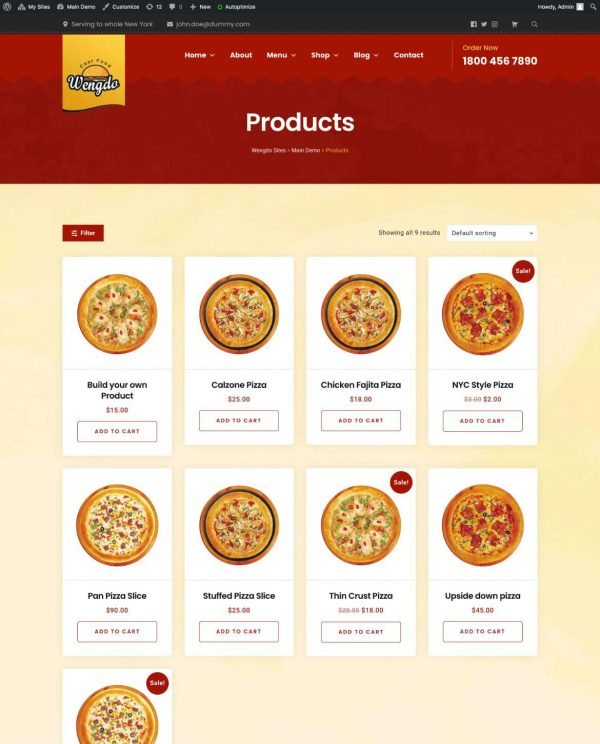 Download Wengdo - Fastfood WordPress Theme Wengdo – Fastfood WordPress Theme is designed specially for Fastfood, Burgers, Pizza website.