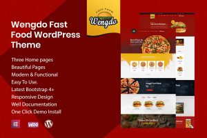 Download Wengdo - Fastfood WordPress Theme Wengdo – Fastfood WordPress Theme is designed specially for Fastfood, Burgers, Pizza website.