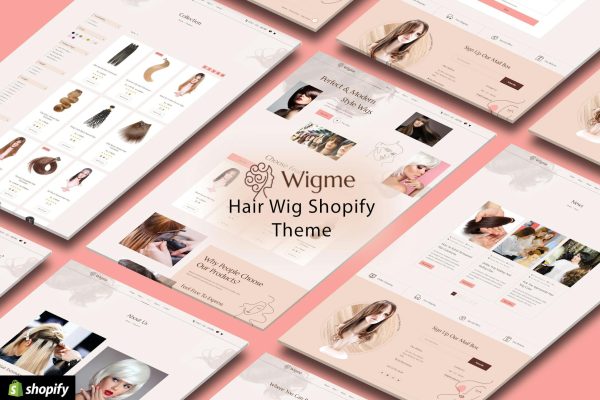 Download Wigme - Hair Extension, Beauty Salon Shopify Store wig shopify store, Retail, Beauty & cosmetics, ecommerce,2.0, dropshipping, Wig business, Haircare