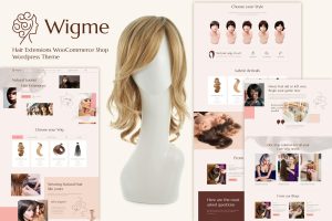 Download Wigme - Hair Extensions WooCommerce Shop Wig Wordpress Themes, Beauty & cosmetics, Dropshipping, Hair care business, Product &  services shop