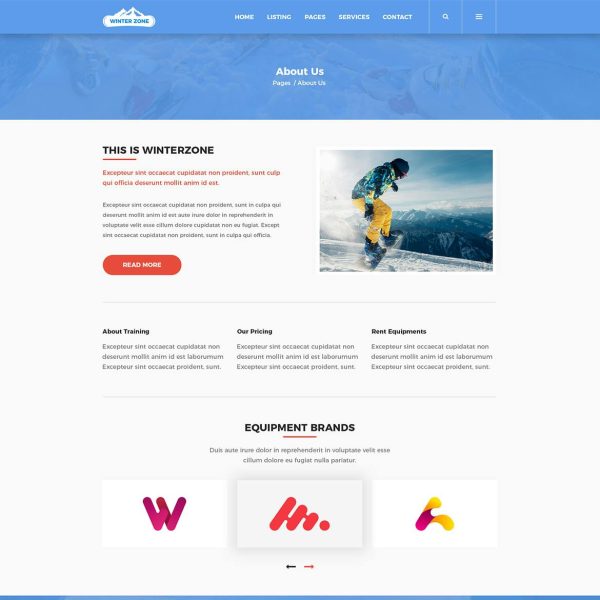 Download WinterZone Ski & Winter Sports WordPress Theme