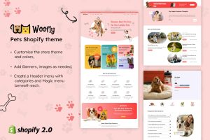 Download Woofly - Pets Store Shopify Theme Pet Shop, Pet Products & Services eCommerce Shop, Retail, dropshipping, multipurpose, 2.0, suppliers