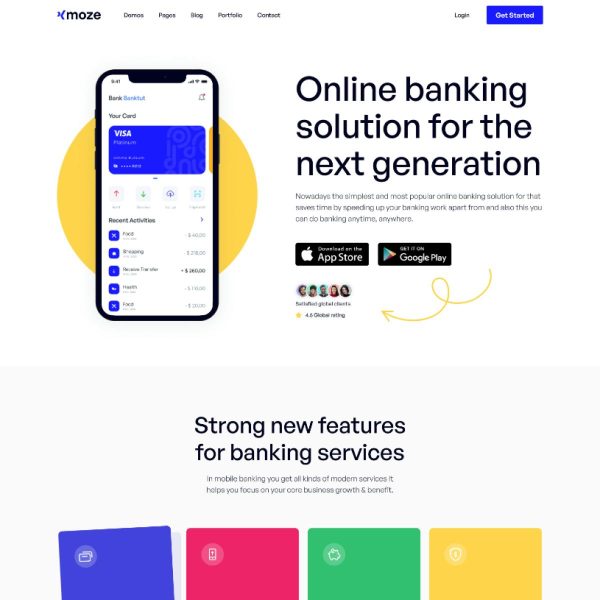 Download Xmoze - Saas Software Startup WordPress Saas Software Startup App Agency