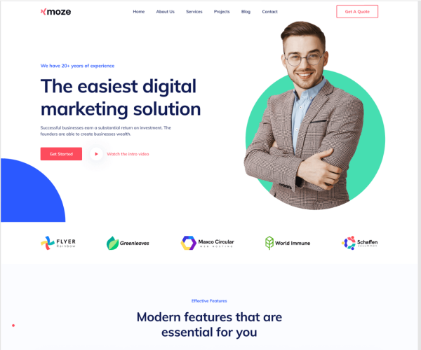 Download Xmoze - Saas Software Startup WordPress Saas Software Startup App Agency