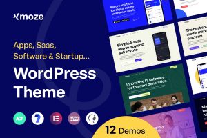 Download Xmoze - Saas Software Startup WordPress Saas Software Startup App Agency
