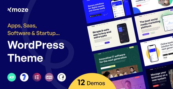 Download Xmoze - Saas Software Startup WordPress Saas Software Startup App Agency