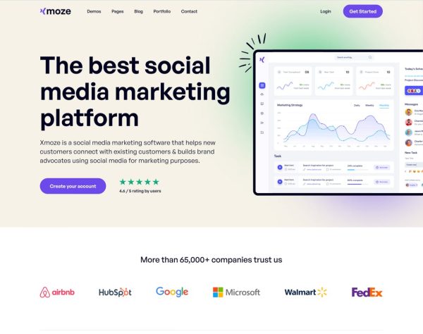 Download Xmoze - Saas Software Startup WordPress Saas Software Startup App Agency