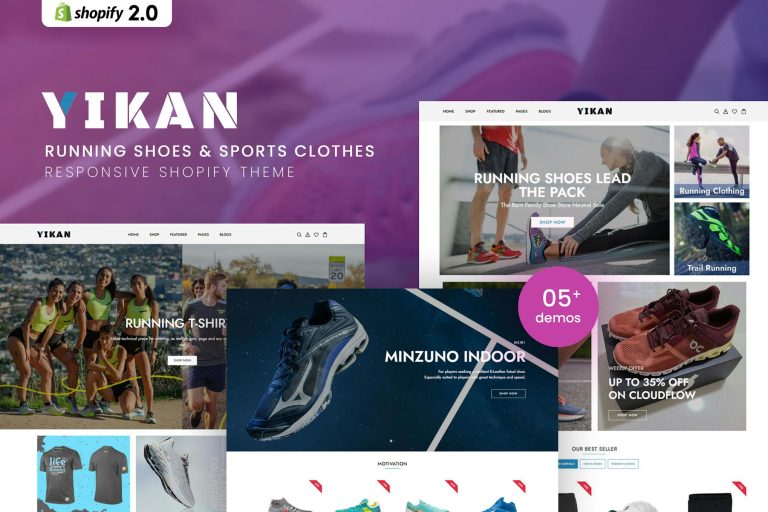 Download Yikan - Running Shoes & Sports Shopify Theme Running Shoes & Sports Clothes Shopify Theme