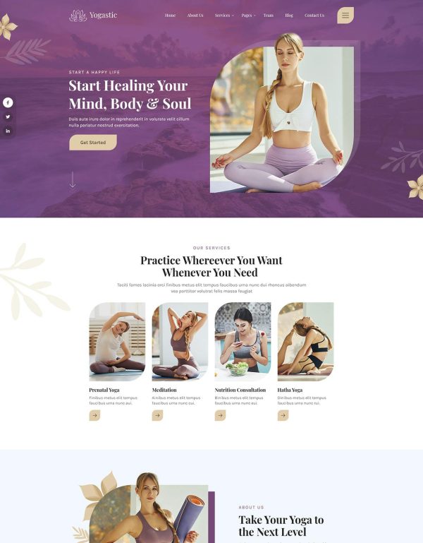 Download Yogastic | Yoga & Fitness WordPress Theme Yoga & Fitness WordPress Theme