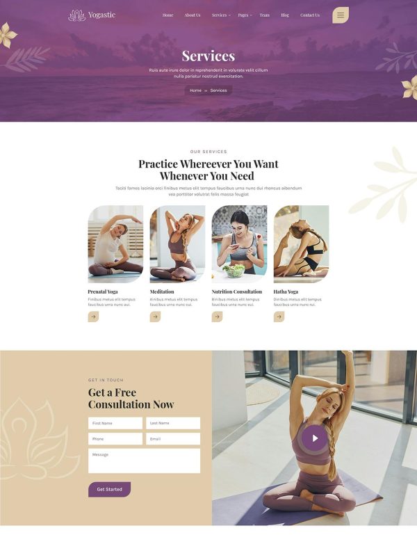 Download Yogastic | Yoga & Fitness WordPress Theme Yoga & Fitness WordPress Theme